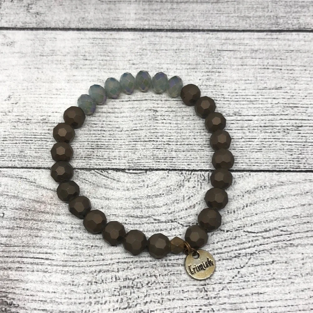 Erimish roll on/stretch bracelet matte bead boho style